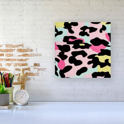 The Range Colourful Leopard Print Canvas Print - Pink / Small