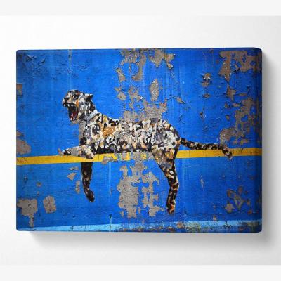 The Range Blue Leopard - Yellow / Small 14 x 20 Inches