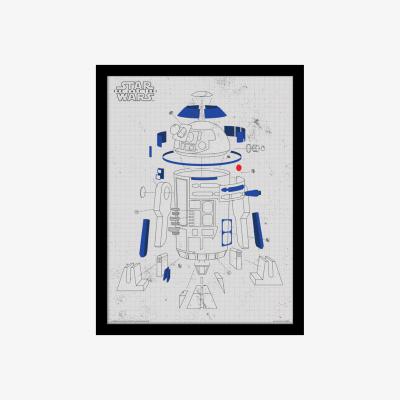 The Range Star Wars The Last Jedi (R2-D2 Exploded View) Framed Print