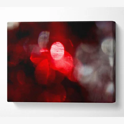 The Range Red Through Grey Canvas Print Wall Art - Yellow / 35.56cm