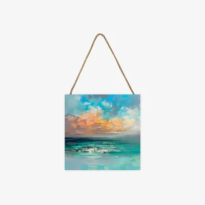 The Range Scott Naismith (Hebridean Waters) Wooden Block - White