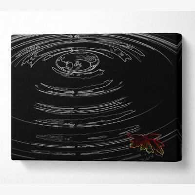 The Range Ripples Canvas Print Wall Art - Yellow / 35.56cm