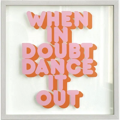 The Range When in Doubt Bright Glass Plaque - Pink