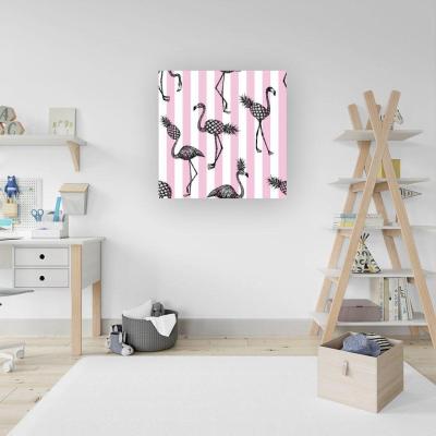 The Range Pineapple Flamingo Canvas Print - Pink / Medium