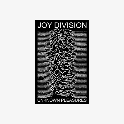 The Range Joy Division Unknown Pleasures Textile Poster - Black/White
