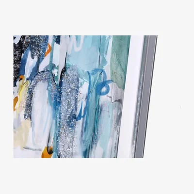 The Range Cobalt Abstract Modern Art - Blue