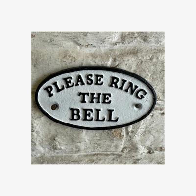 The Range Please Ring The Bell Sign - White