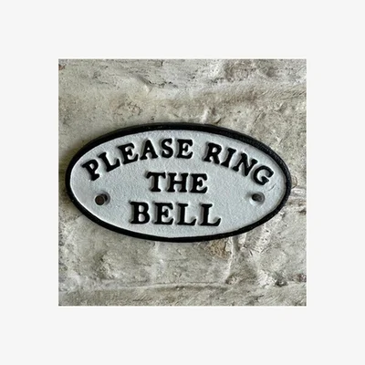 The Range Please Ring The Bell Sign - White