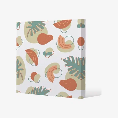 The Range line art and botanical elements Canvas Print - Green / 77cm
