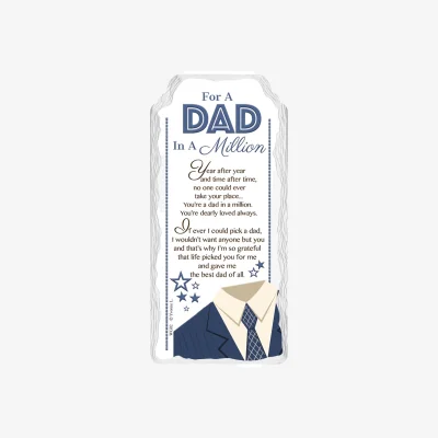 The Range For A Dad In a Million Sentimental Handcrafted Ceramic Plaque - Multi