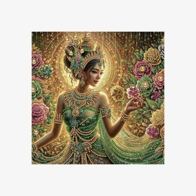 The Range Floral Classic Thai Lady Diamond Art Painting Kit - Multi