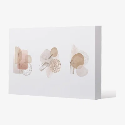 The Range Bbeige watercolor Illustration and gold elements Canvas Print - White / 77cm / 51cm