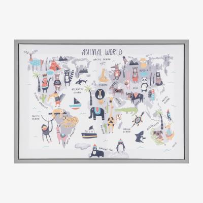 The Range Framed Animal World Map
