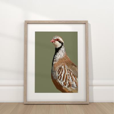 The Range Partridge Sage Green Vibrant Framed Wall Art - Sage