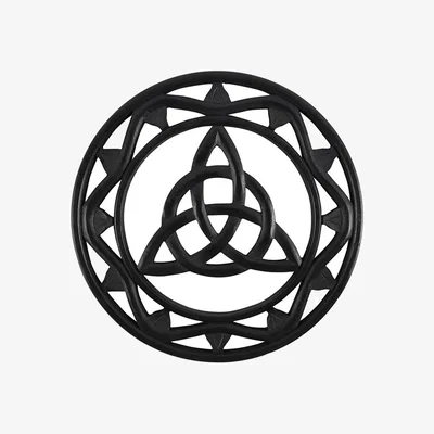 The Range Wooden Triquetra Wall Art Bold Statement Piece - Black