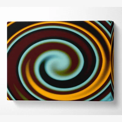 The Range The Swirl Canvas Print Wall Art - Yellow / 50.8cm