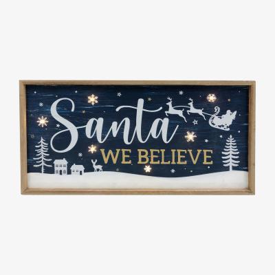 The Range Santa We Believe LED Wall Art