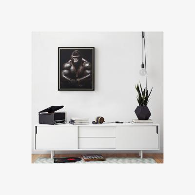 The Range Tattooed Gorilla Gloss Art Frame - Black
