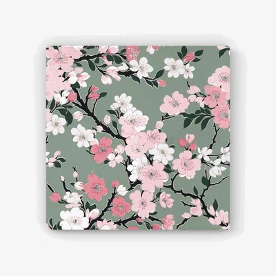 The Range Pink Floral Abstract Pattern HD Metal Print - Pink / 40cm