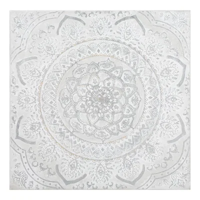The Range Sparkle Embossed Chakra Wall Art - Silver
