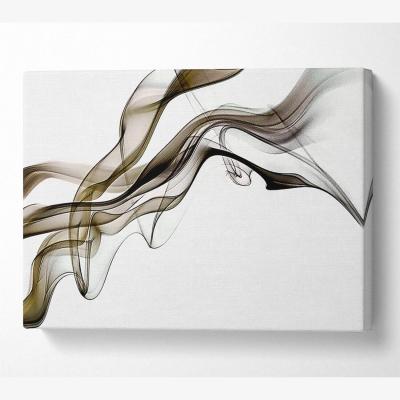 The Range Brown Smoked Trail Canvas Print Wall Art - Yellow / 50.8cm