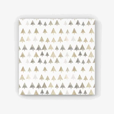 The Range Geometric Christmas Tree Pattern HD Metal Print - White / 30cm