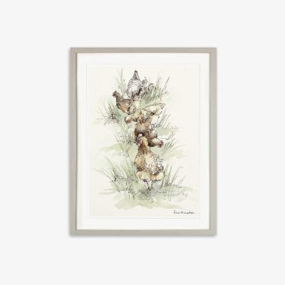 The Range Duck & Chicken Parade Framed Print
