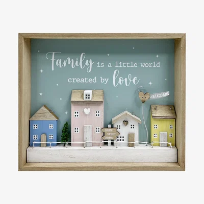 The Range Pastel Family House 3D Plaque - Green