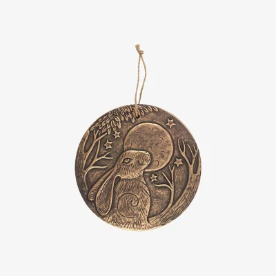 The Range Something Different Hare Terracotta Plaque - Copper