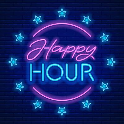 The Range Tempered Glass Happy Hour Art - Navy