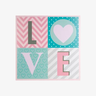 The Range Kids Love Wall Plaque - Pink