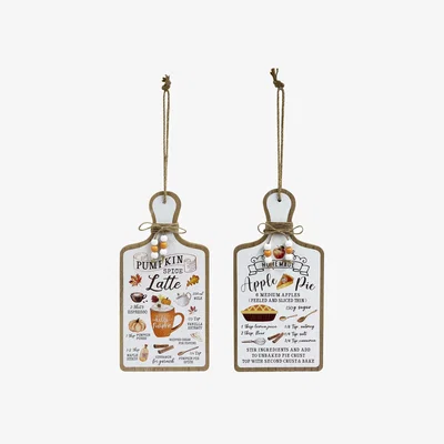 The Range Autumn Recipe Illustrated Plaque - White