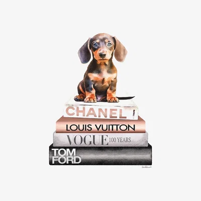 The Range Fashion Dachshund Canvas - White