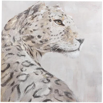 The Range Foiled Leopard Hand Painted Canvas