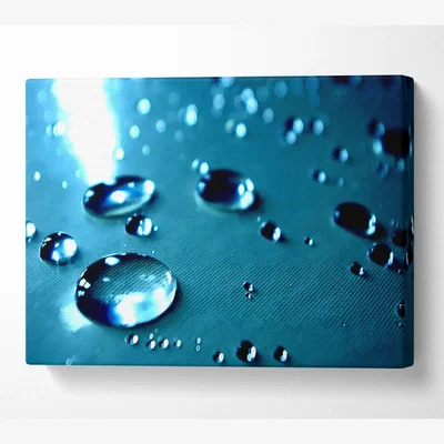 The Range Drops Of Water Canvas Print Wall Art - Yellow / 50.8cm