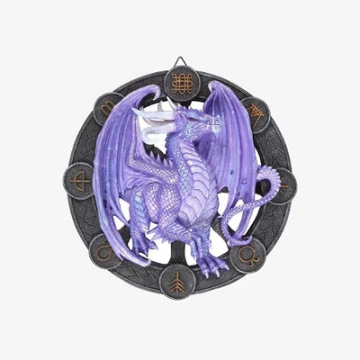 The Range Samhain Dragon Wall Plaque by Anne Stoke  - Violet