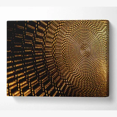 The Range Compact Patterns Canvas Print Wall Art - Yellow / 50.8cm