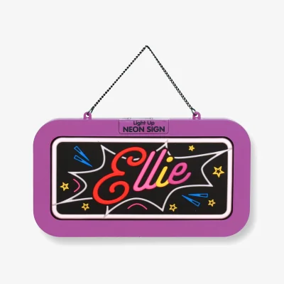 The Range Ellie Pre-personalised Light-Up Neon Bedroom Sign - Pink