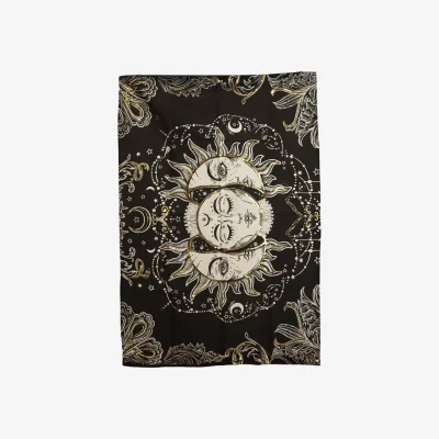 The Range Sun Goddess Cotton Wall Art 70x110cm - Celestial Boho Decor - Black