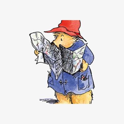 The Range Paddington Bear Map  - White