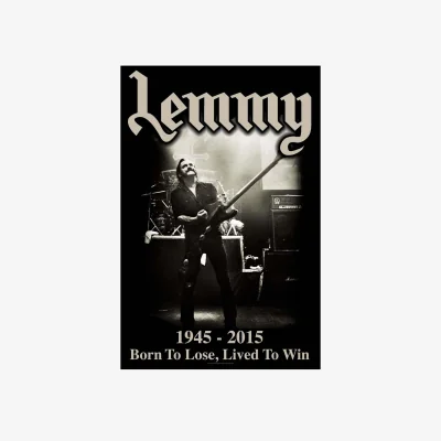 The Range Lemmy Lived To Win Textile Poster - Black/White