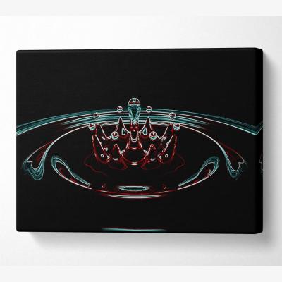 The Range Splash Red Canvas Print Wall Art - Yellow / 50.8cm