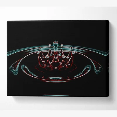 The Range Splash Red Canvas Print Wall Art - Yellow / 50.8cm