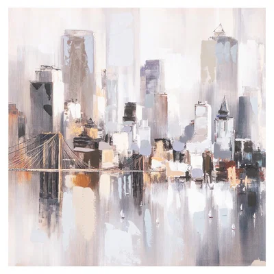 The Range Abstract New York Hand Painted Canvas