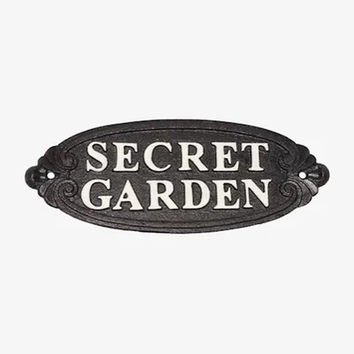 The Range Secret Garden Sign - Black