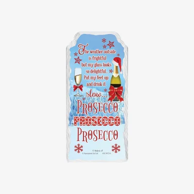The Range Prosecco Christmas Design Hanging Plaque - Multi
