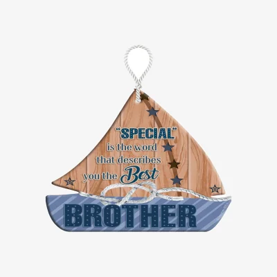 The Range BROTHER HeartFelts Boat Shaped Hanging Plaque - Multi