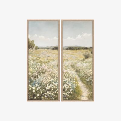 The Range Set of 2 In the Meadows Canvases - Green