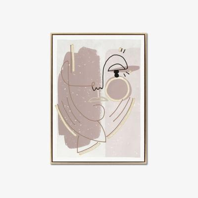 The Range Framed Abstract Face Outline Canvas