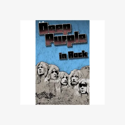 The Range Deep Purple In Rock Textile Poster - Grey/Black/Blue